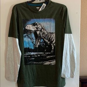 Boys long sleeve Tee with Dinosaur